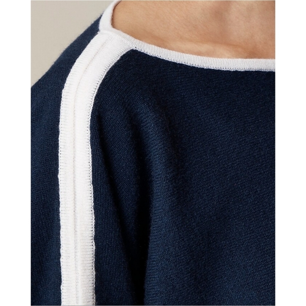 J. Crew Cashmere Contrast Stripe Sweater - Picture 4 of 10